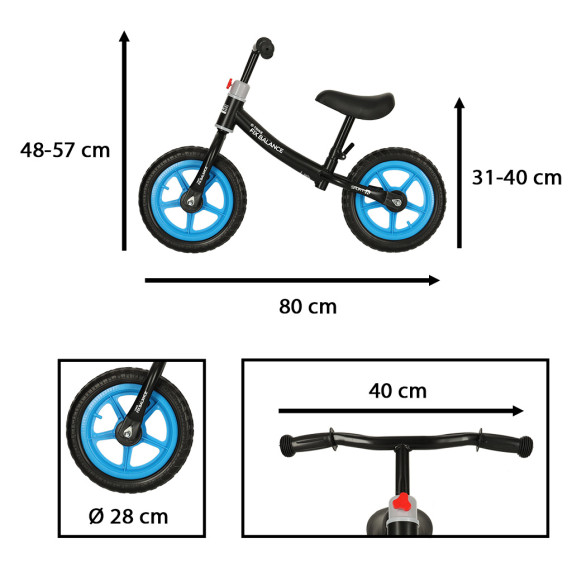 Futóbicikli TRIKE FIX Balance - fekete/kék