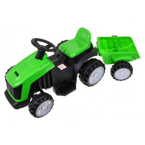 Elektromos négykerekű traktor pótkocsival Inlea4Fun - Zöld