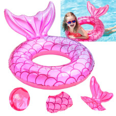 Felfújható úszógyűrű 60 cm - Sellő rózsaszín Előnézet