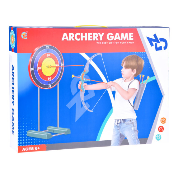 Tapadókorongos íj készlet céltáblával Inlea4Fun ARCHERY GAME