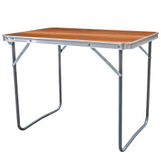 Összecsukható kemping asztal 80x60x70 cm AGA MR2020-Wooden - Barna Előnézet