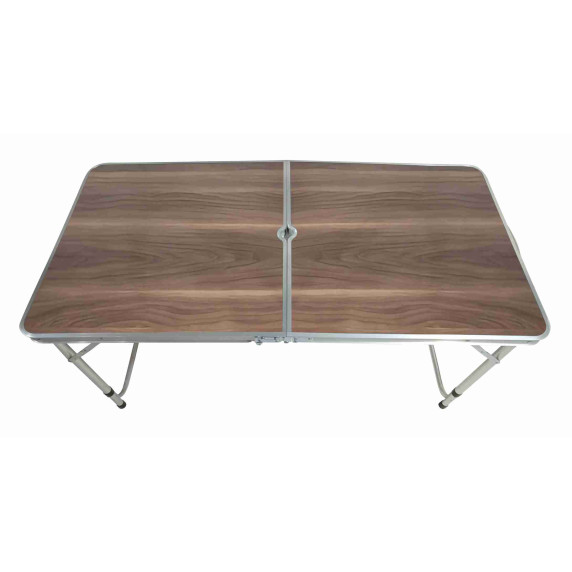 Összecsukható kemping asztal 120x60x54/60/70 cm AGA MR2021-Wooden - Barna