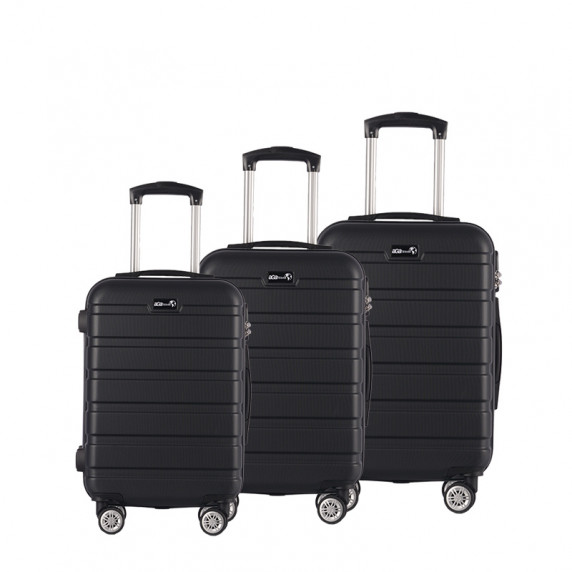 Bőrönd szett Aga Travel MR4650-Black - Fekete