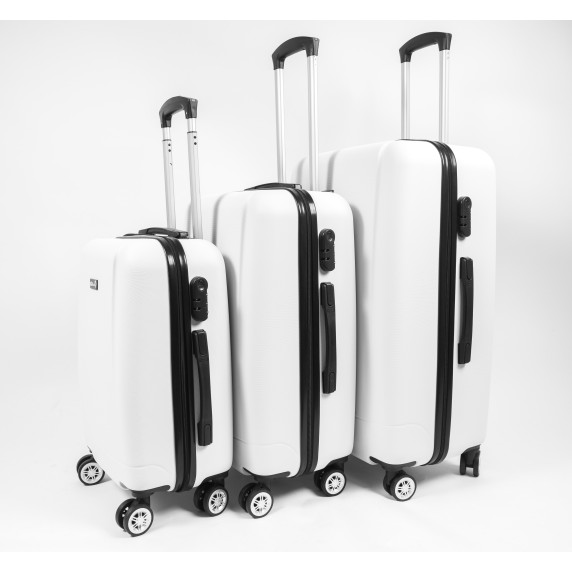 Bőrönd szett AGA Travel MR4656-White - fehér