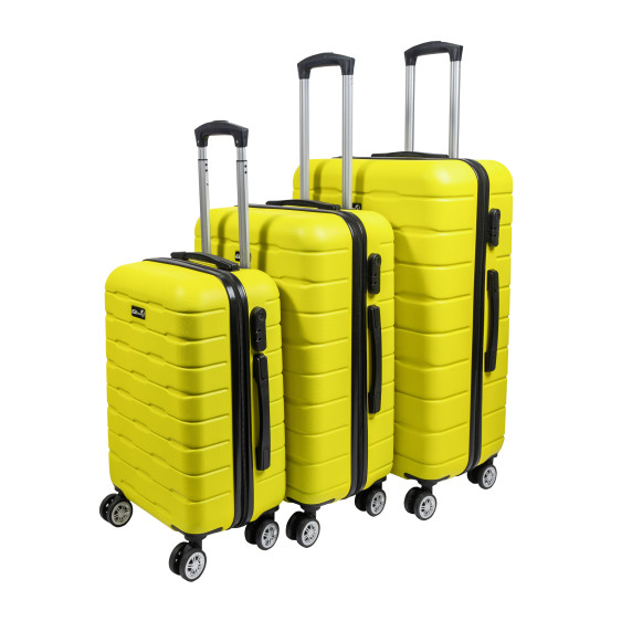 Bőrönd szett AGA Travel MR4658-Yellow - sárga