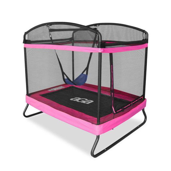 Téglalap alakú trambulin 122 x 183 cm AGA MRRC0406Pink - rózsaszín