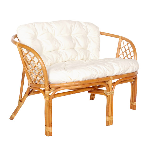 Rattan szett Bahama AGA MR3009-White - világosbarna/fehér