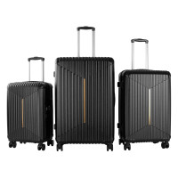 Bőrönd szett AGA Travel MR4666 - Black - fekete 