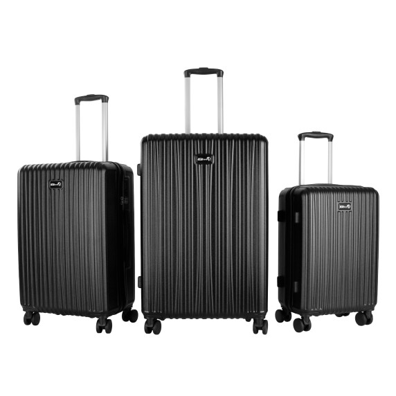 Bőrönd szett AGA Travel MR4667 - Black - fekete