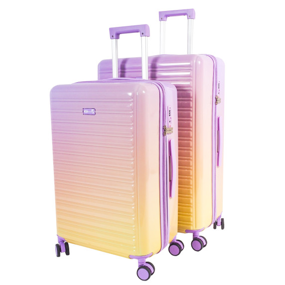 Bőrönd szett AGA Travel MR4673 - Yellow&Purple - Lila/sárga