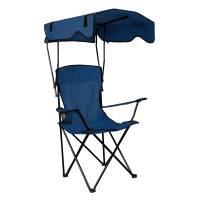Kempingszék, horgász szék napellenzővel AGA DS716 dark blue - Sötétkék 