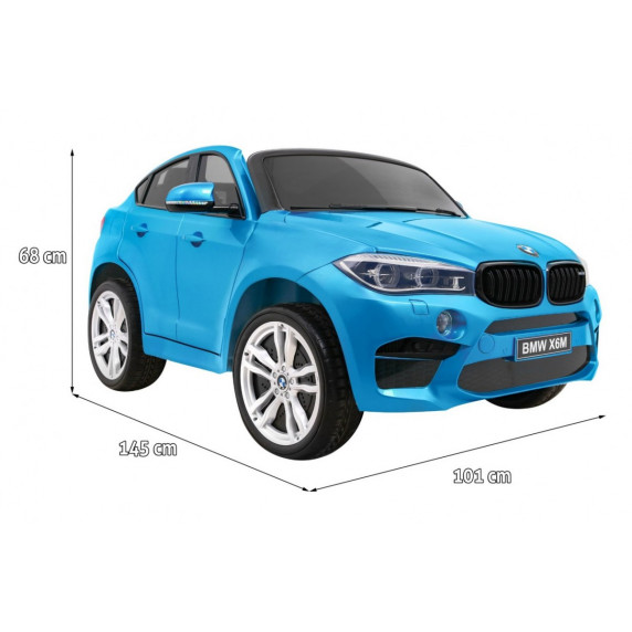 BMW X6M XXL Elektromos kisautó lakozott kivitel - világos kék